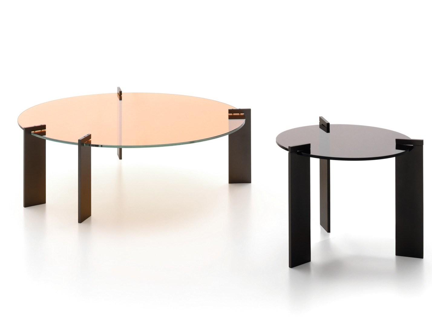 Round glass coffee table | Aulos by Ditre Italia