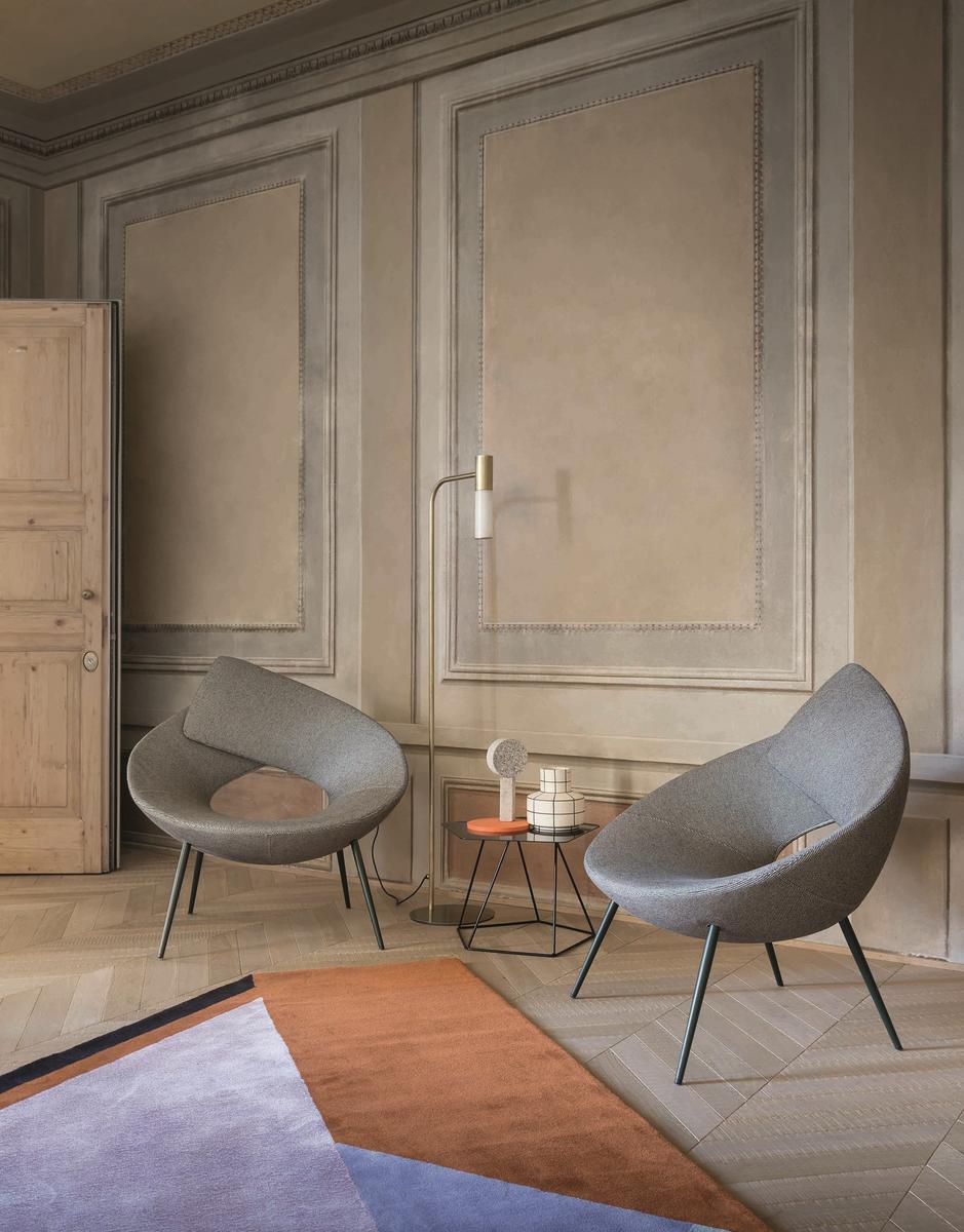 Upholstered fabric easy chair | Lock by Bonaldo