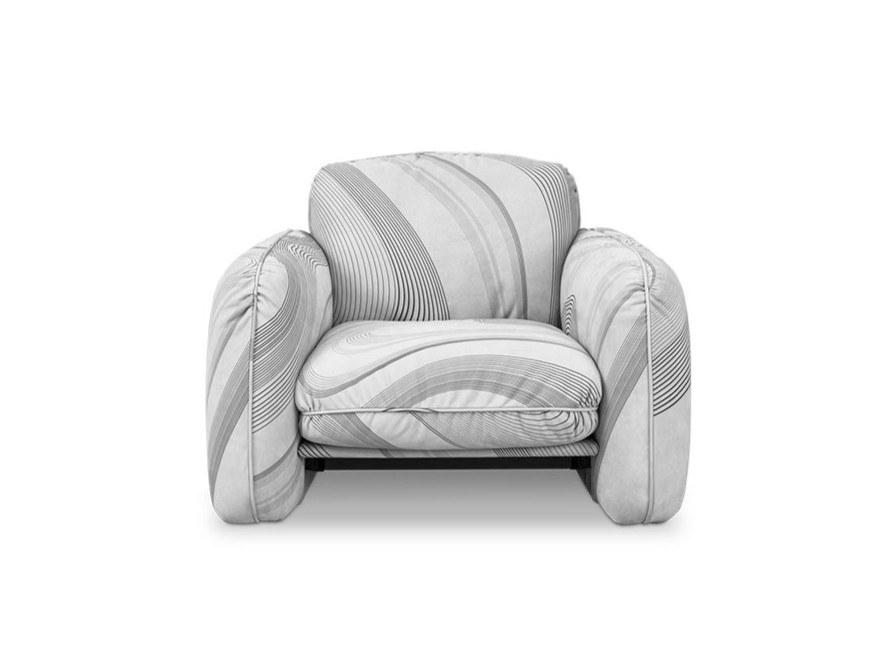 Fabric armchair with armrests | Brigitte by Baxter