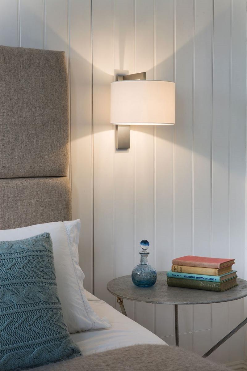 Wall lamp with fixed arm in steel and fabric | Ravello by Astro lighting