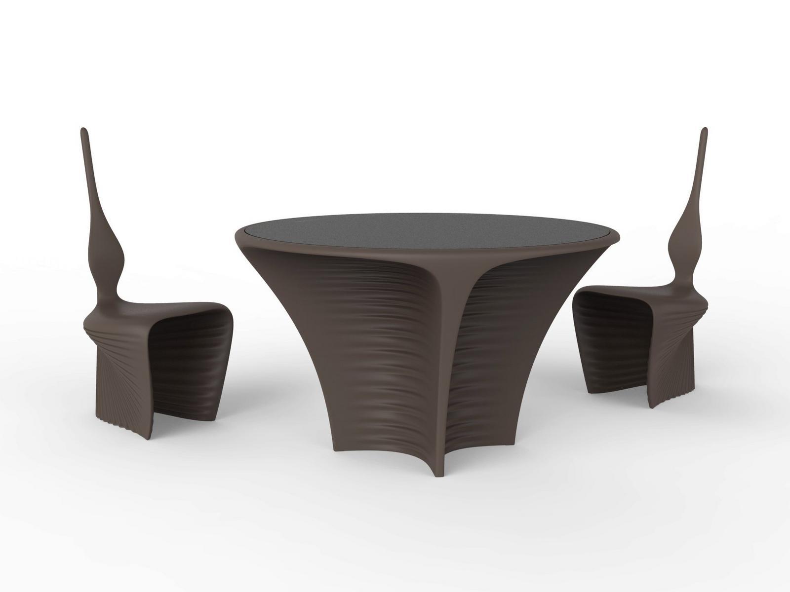Round polyethylene garden table | Biophilia by Vondom