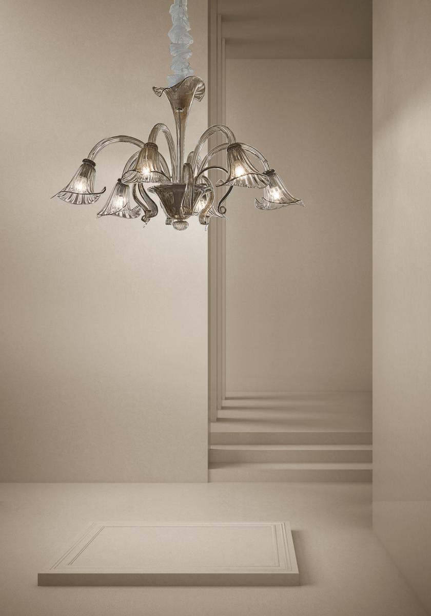 Blown glass chandelier | Grimani by Sylcom