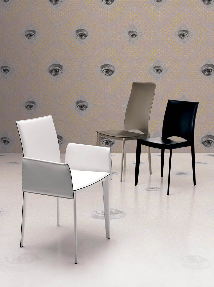 Tanned leather chair | Viva by Ozzio Italia