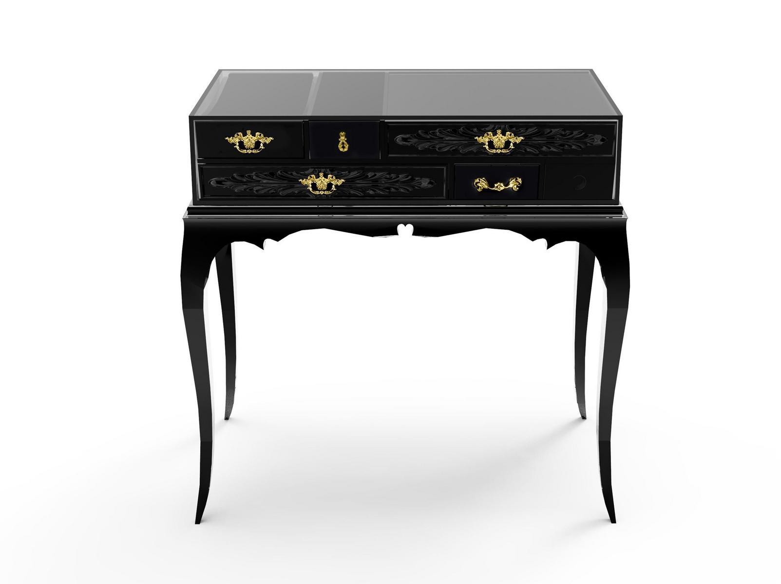 Rectangular mahogany bedside table with drawers | Melrose by Boca Do Lobo