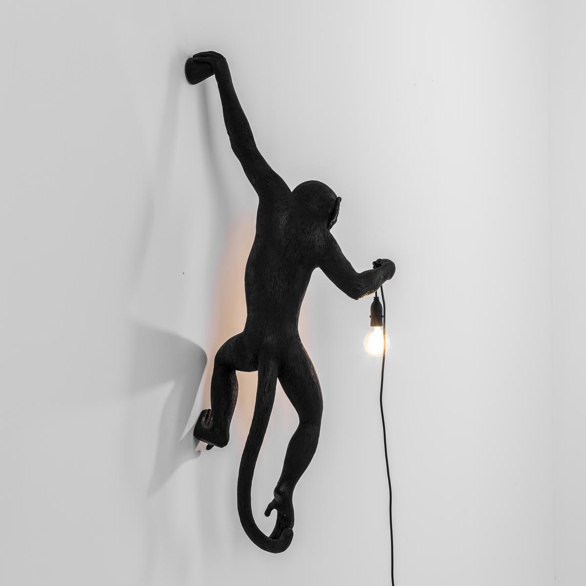 LED resin wall lamp | The Monkey Lamp Black Hanging by Seletti