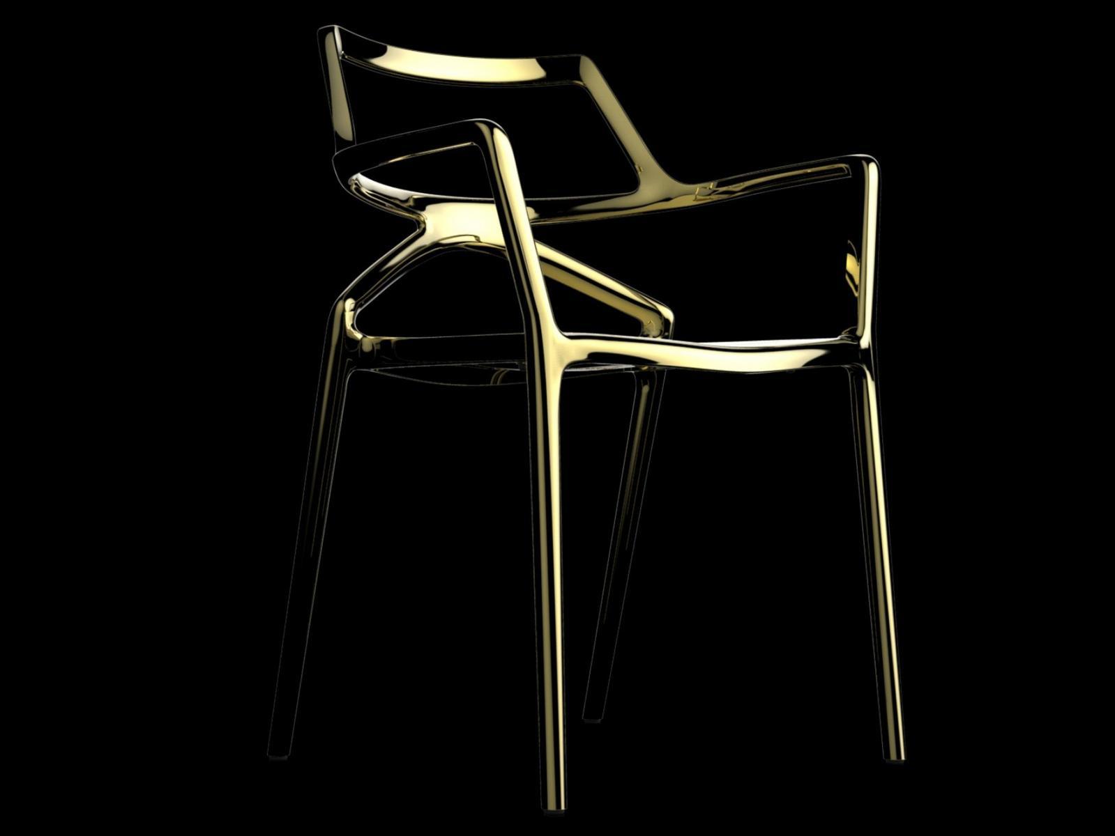 Polypropylene garden chair with armrests | Delta Premium by Vondom