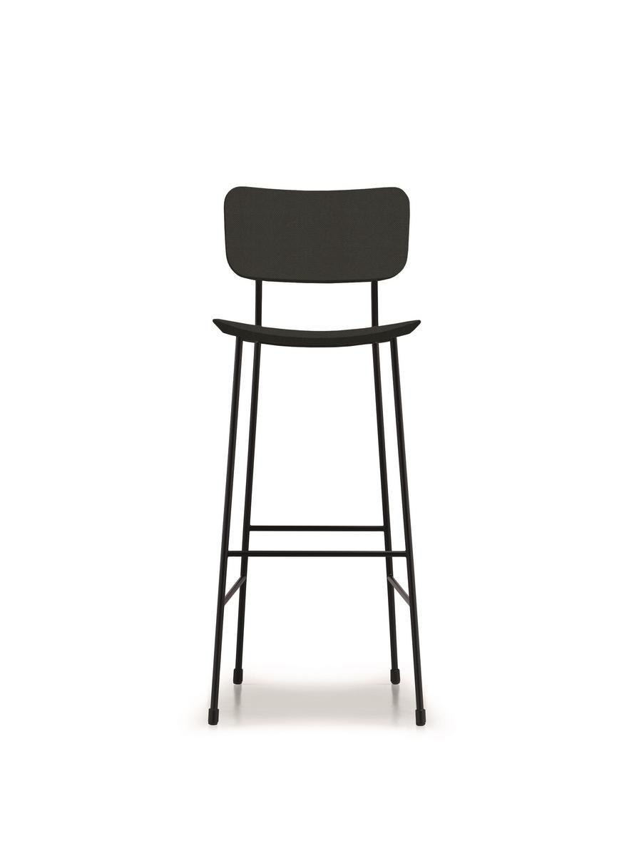 High Fenix-NTM® stool with back with footrest | Master by Midj