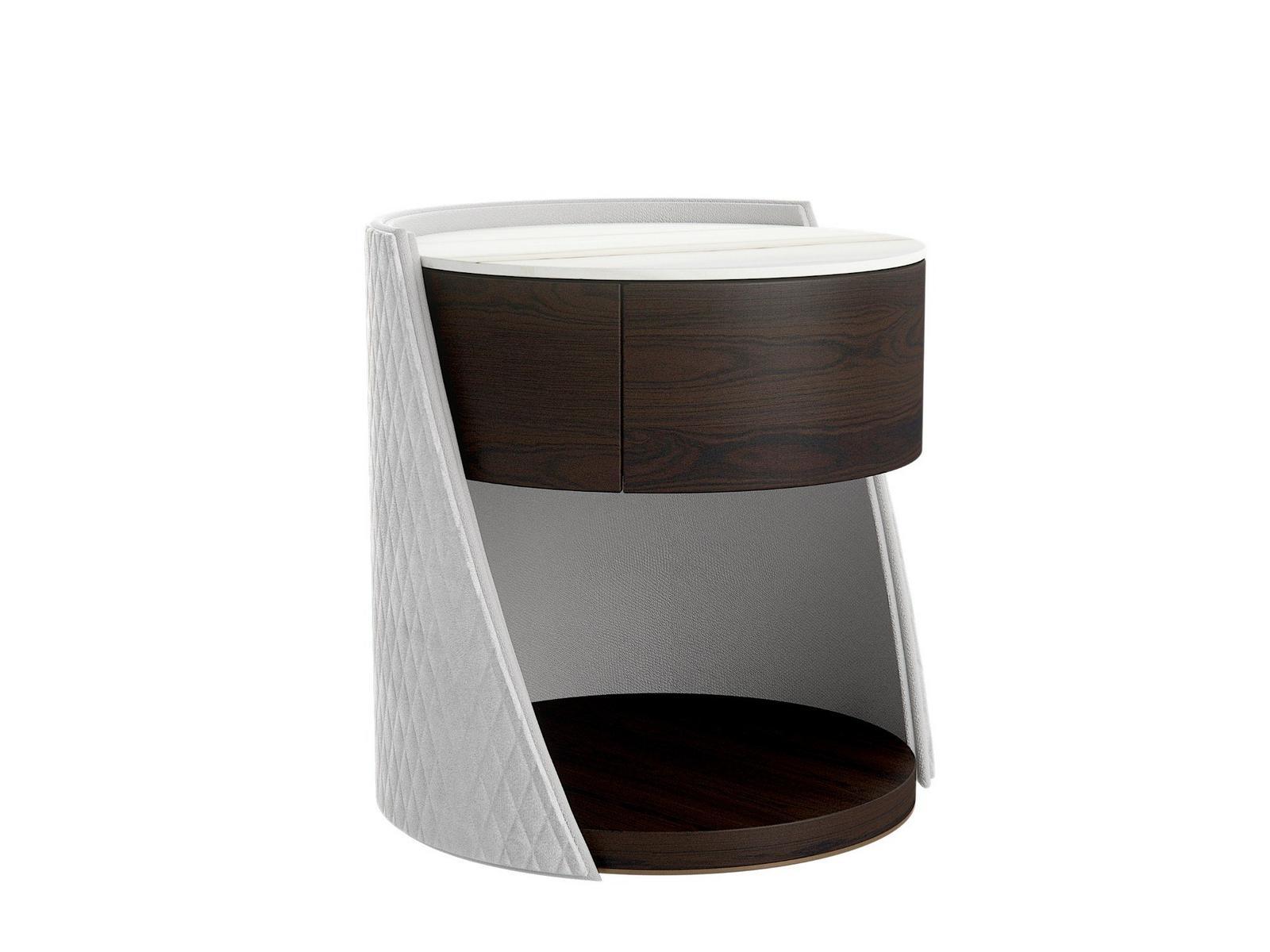 Round wooden bedside table | Majestic by Capital Collection