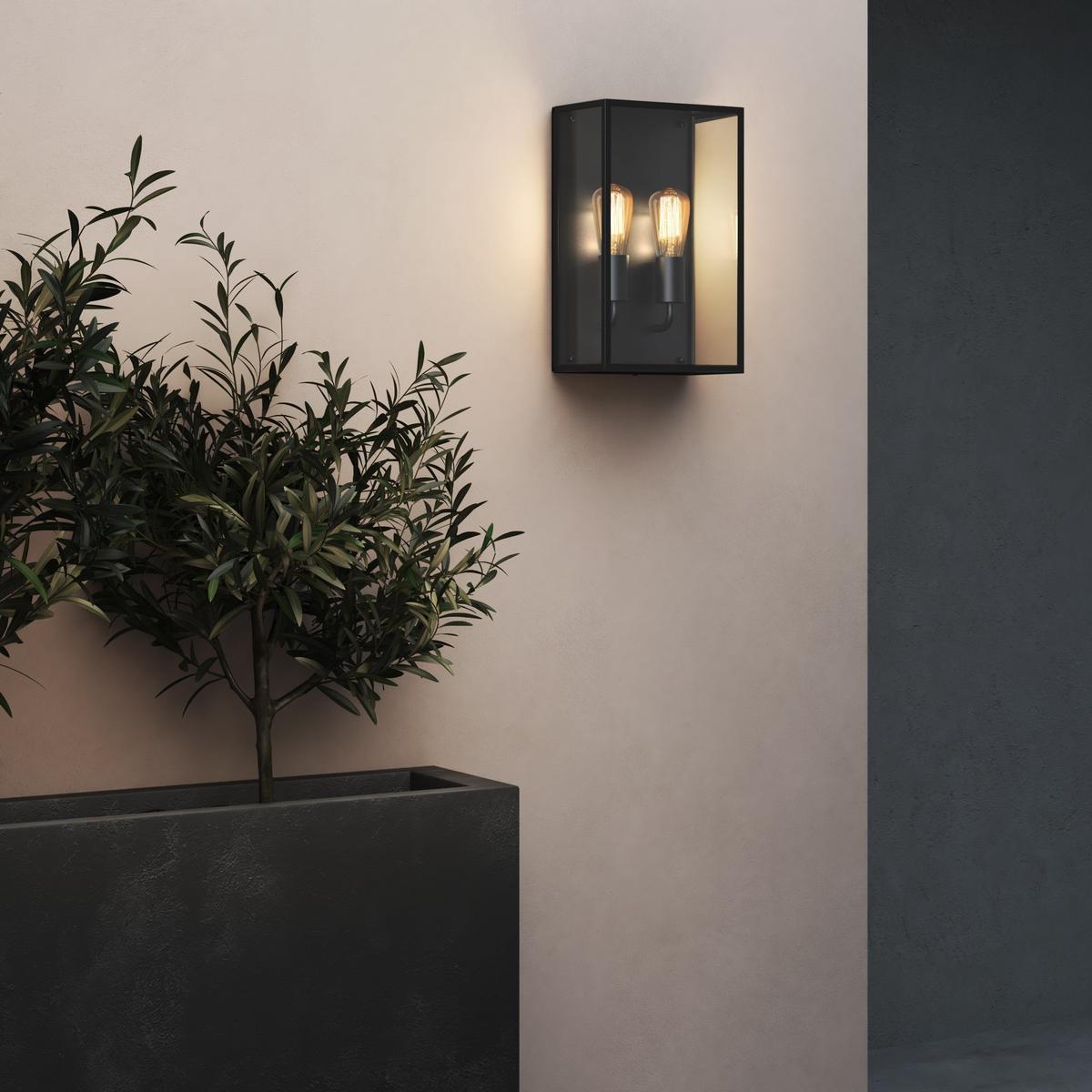 Contemporary style LED indirect light stainless steel Outdoor wall Lamp | Messina Twin by Astro lighting