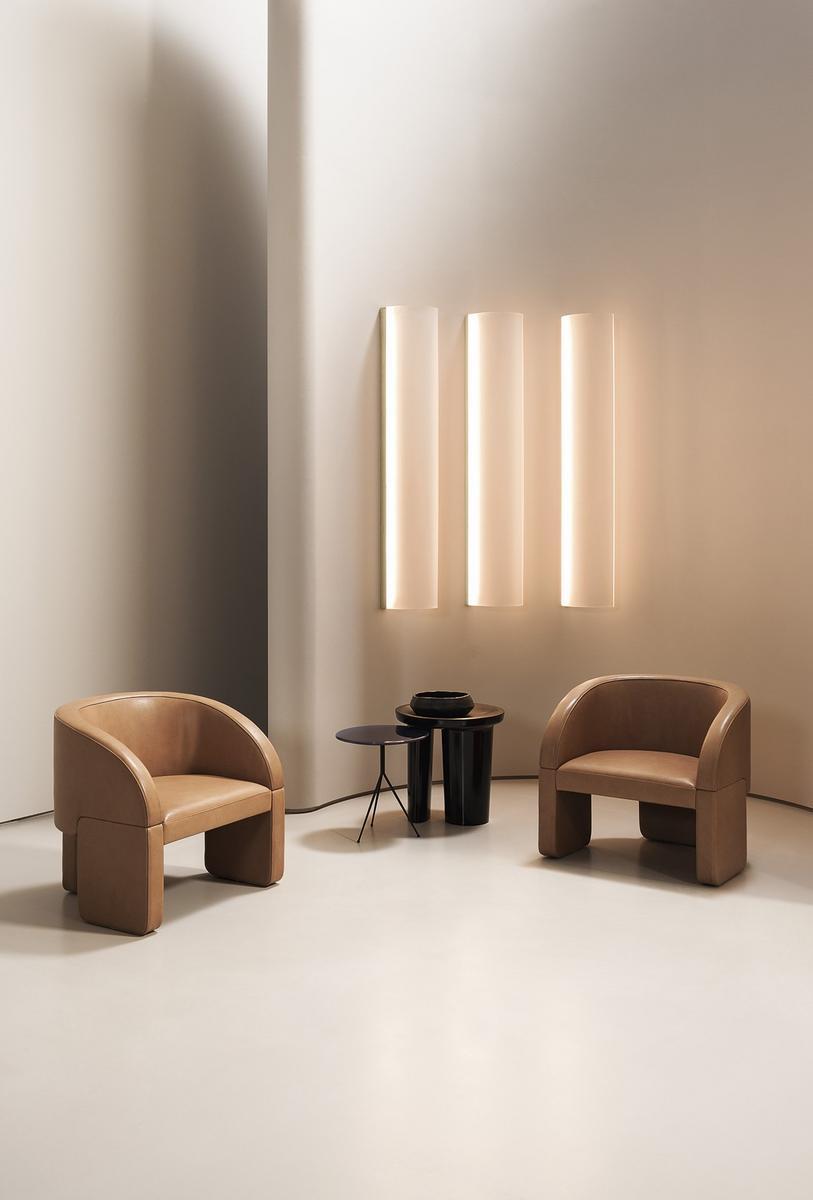 Leather armchair with armrests | Lazybones Lounge by Baxter