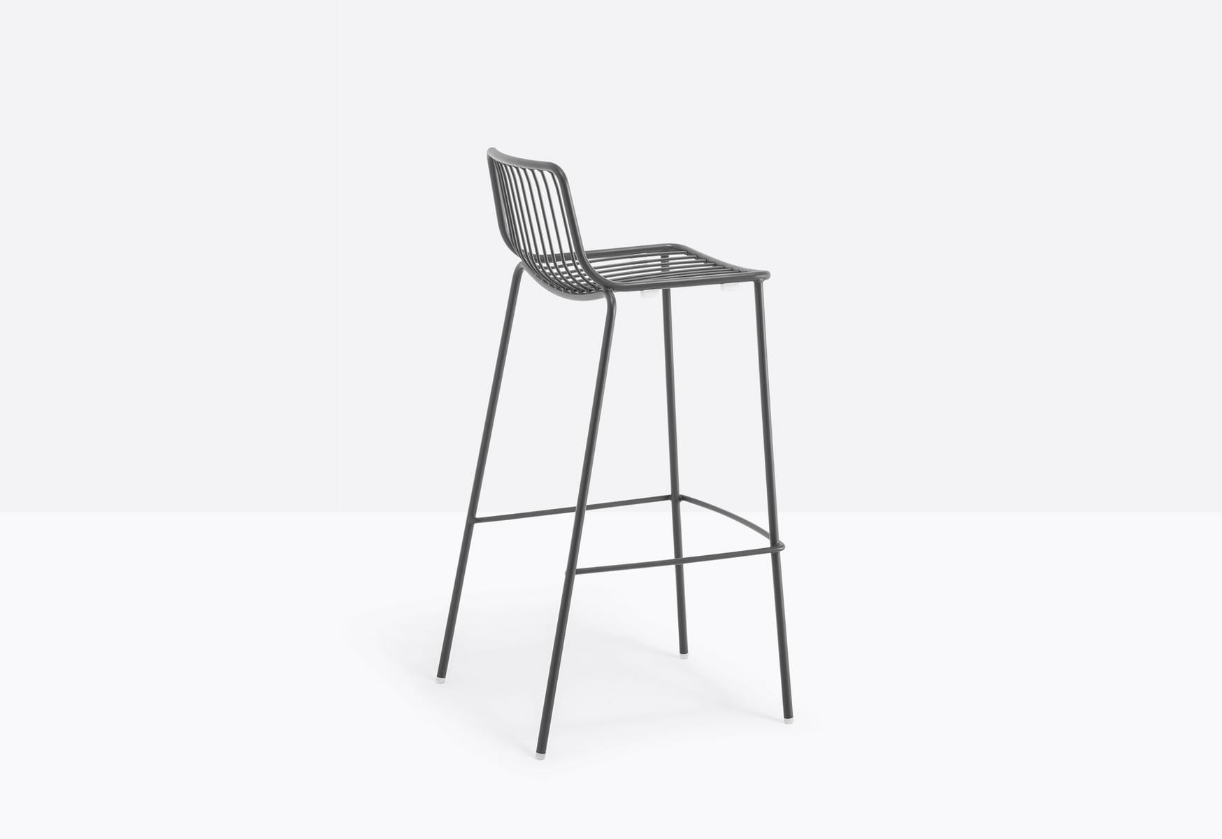High metal stool with back | Nolita 3658 by Pedrali