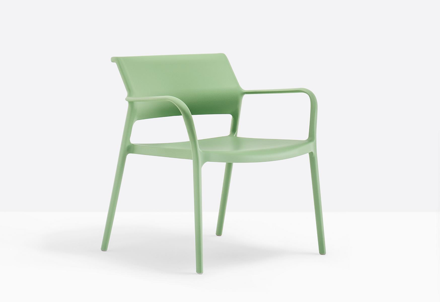 Stackable polypropylene easy chair with armrests | Ara 316 by Pedrali