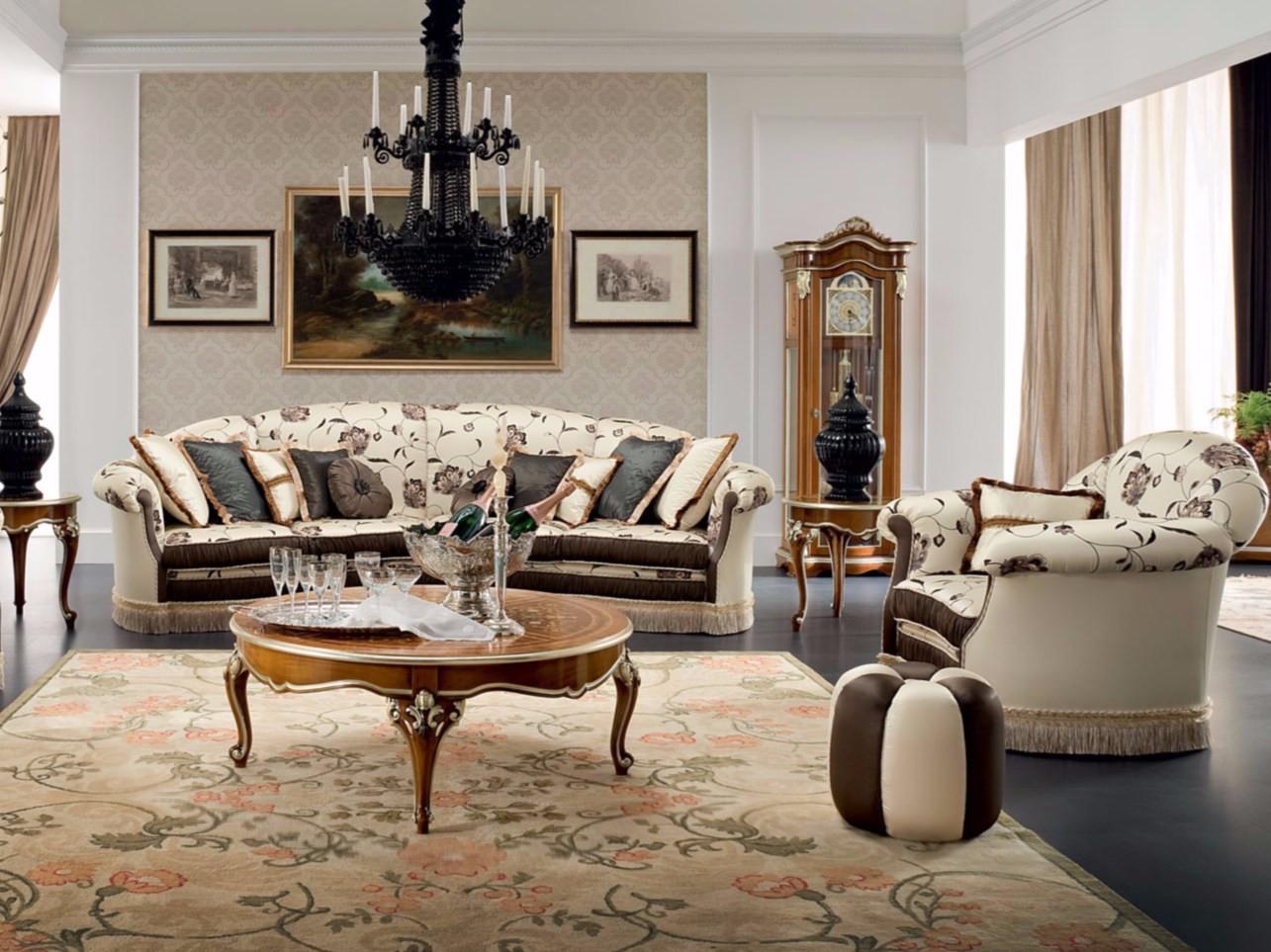 Upholstered fabric pouf | 13527 by Modenese Gastone