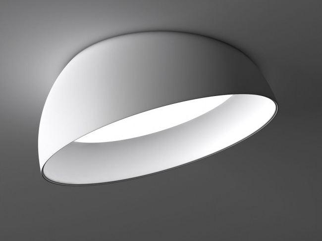 LED semi-inset ceiling lamp | Superdome Recessed by Delta light