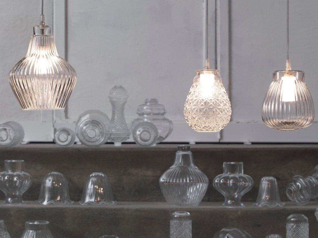 Direct light glass pendant lamp | Ceraunavolta by Karman