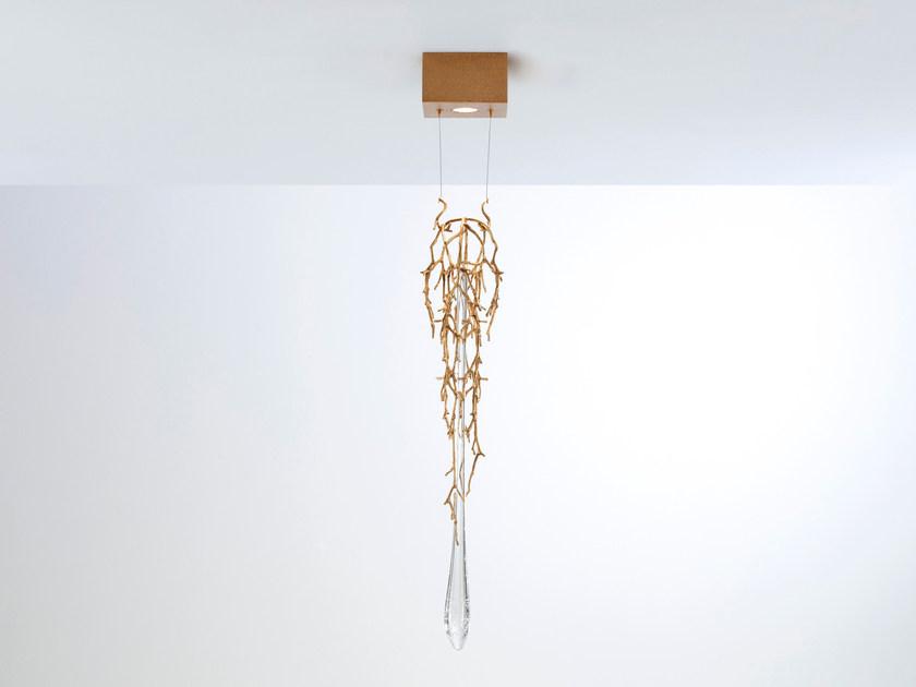 Handmade bronze pendant lamp | Liquid Ct3313/1 by Serip