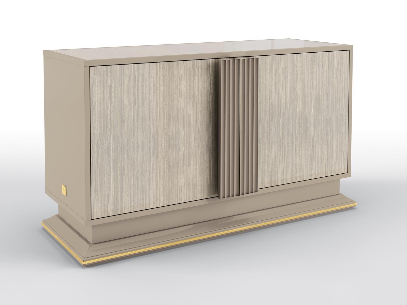 Sideboard in solid wood and walnut with doors | Concorde by Bruno Zampa