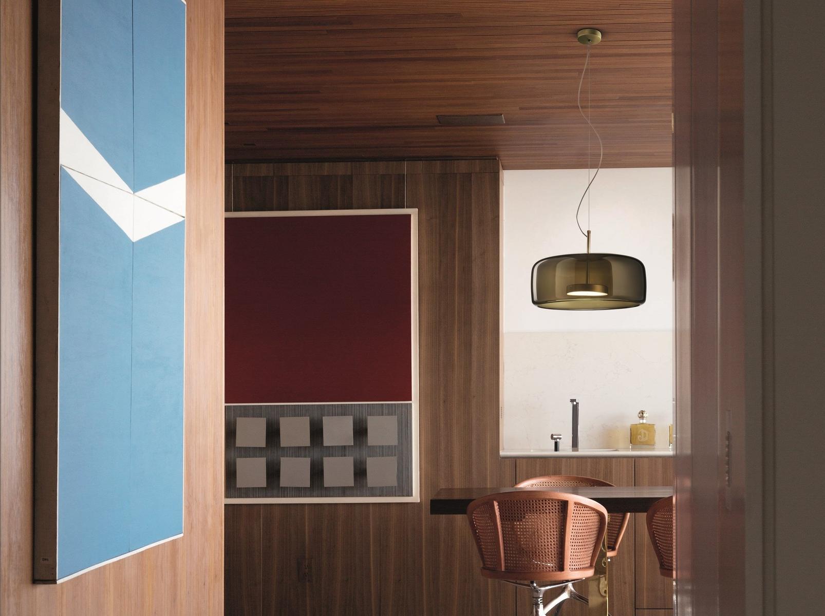 LED direct light blown glass pendant lamp | Jube Sp 1 by Vistosi