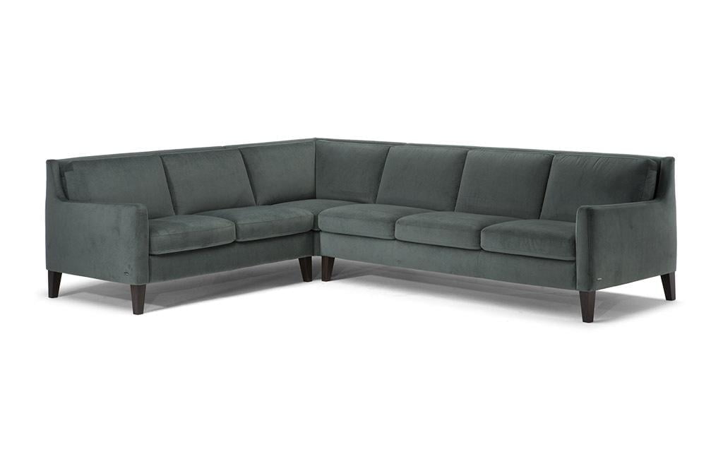 Modular velvet sofa | Quiete by Natuzzi Editions
