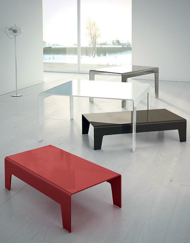 Square glass table | Frog by Sovet