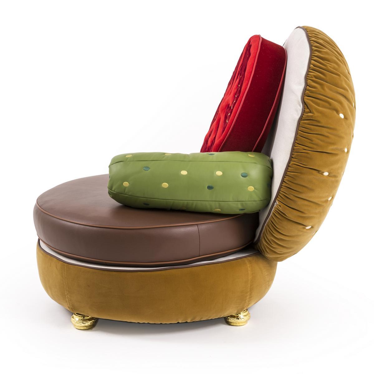 Upholstered fabric easy chair | Burger Chair by Seletti