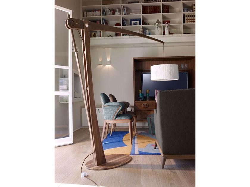Wooden arc lamp | Archita by Volpi