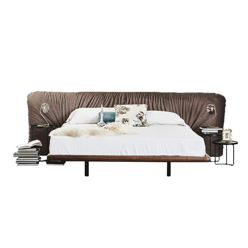 Leather bed with upholstered headboard | Marlon by Cattelan Italia