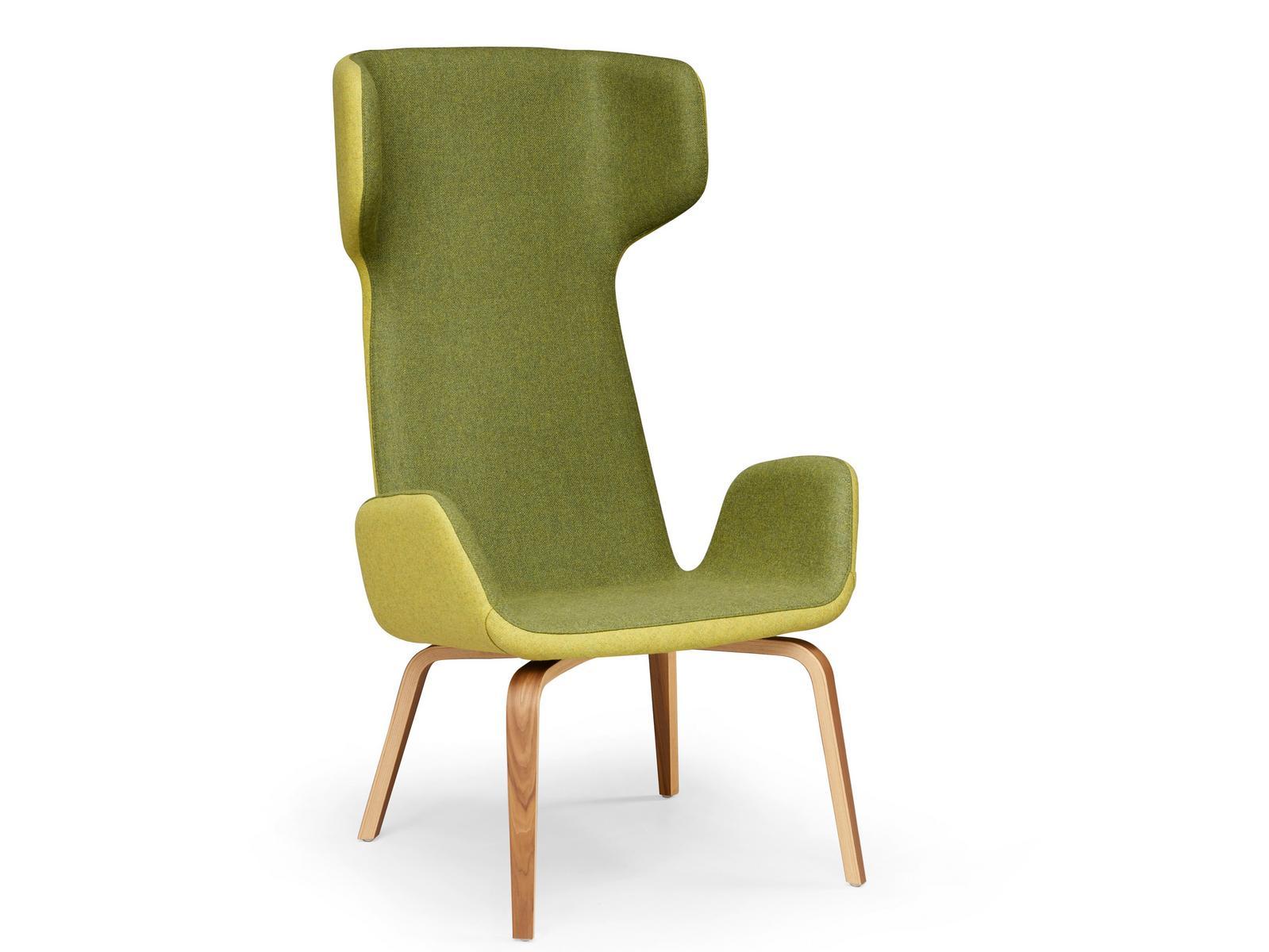 Wing fabric armchair with armrests | Light Pe L Ts by Midj