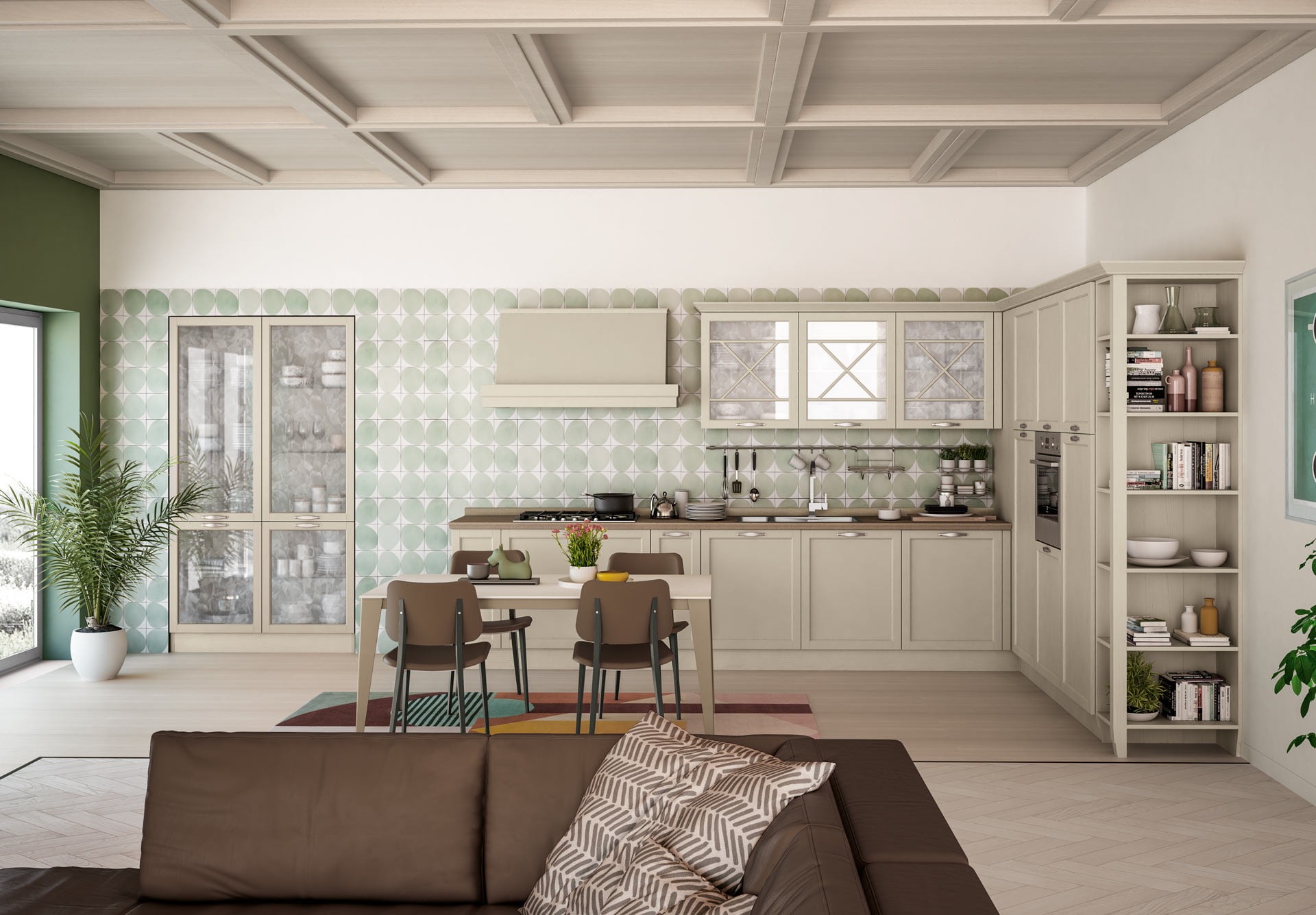 Lacquered kitchen with handles Creo kitchens Contempo