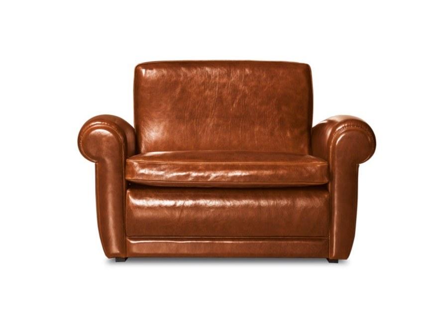 Leather armchair with armrests | Mickey Extra by Baxter