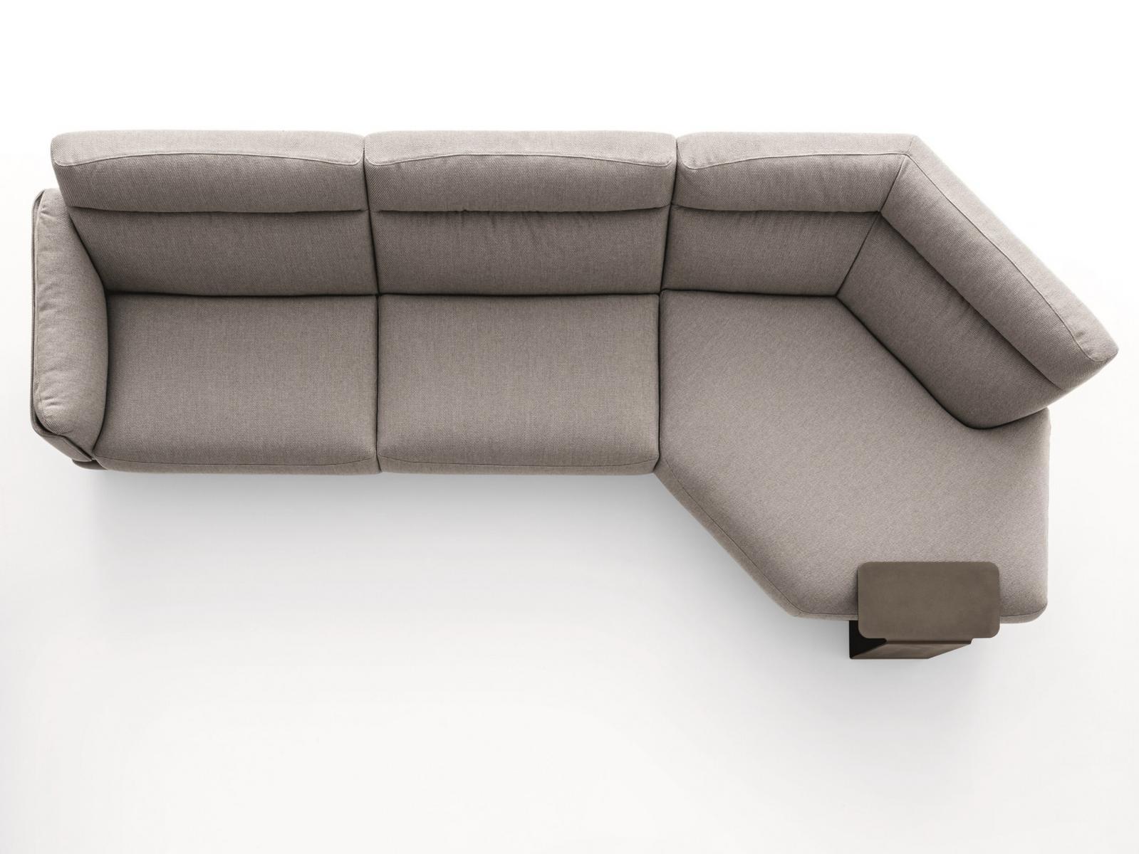 Corner 4 seater sofa with integrated magazine rack | Skin by Ditre Italia