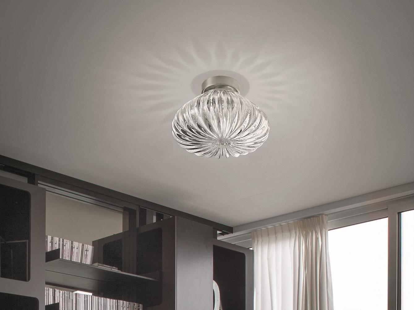 Glass ceiling light | Diamante Pl by Vistosi