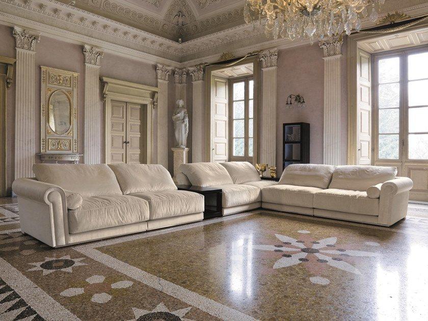 Sectional leather sofa | Paul by Longhi