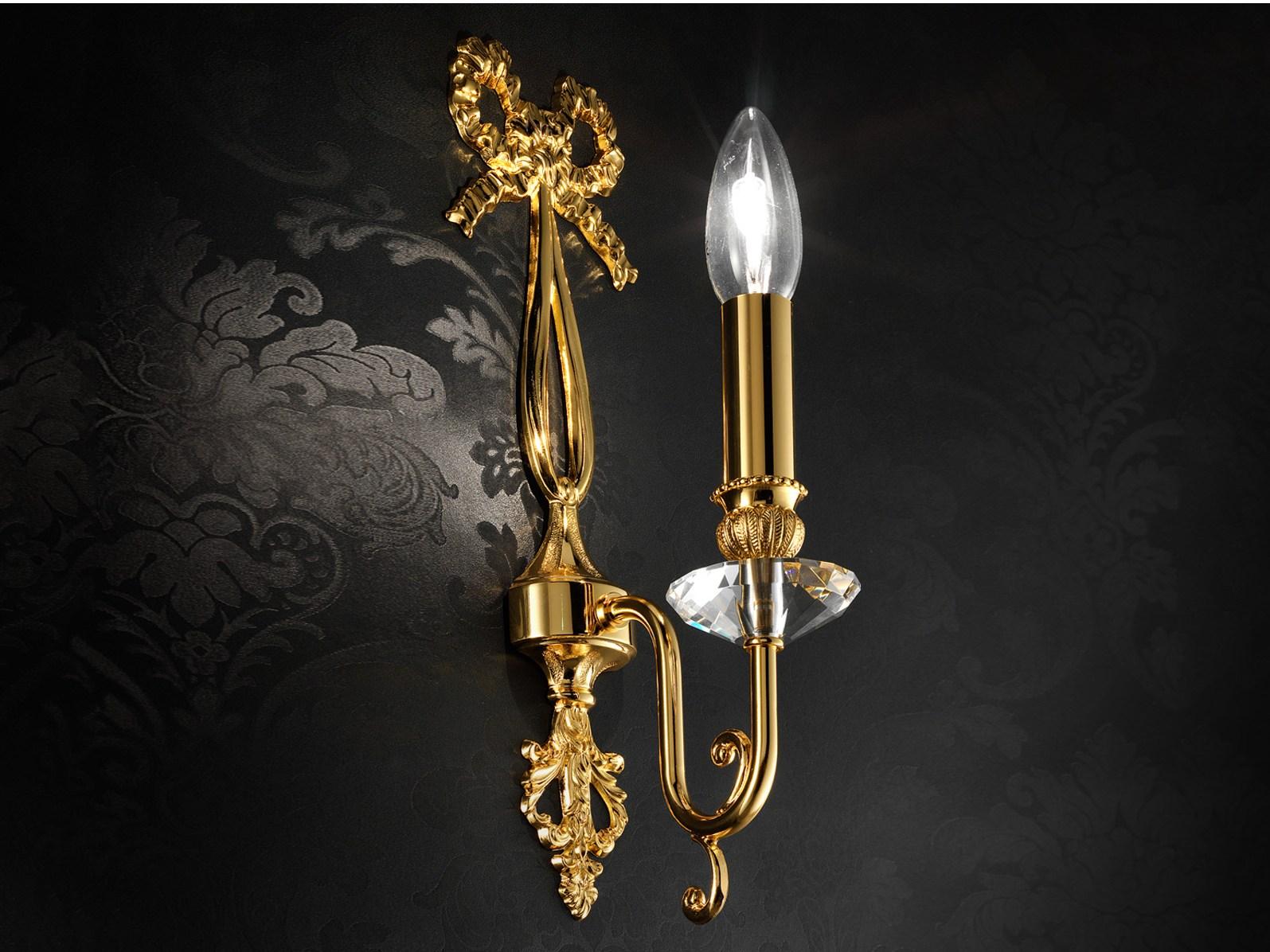 Incandescent brass wall lamp | Brass & Spots Ve 1079 A1/a2 by Masiero