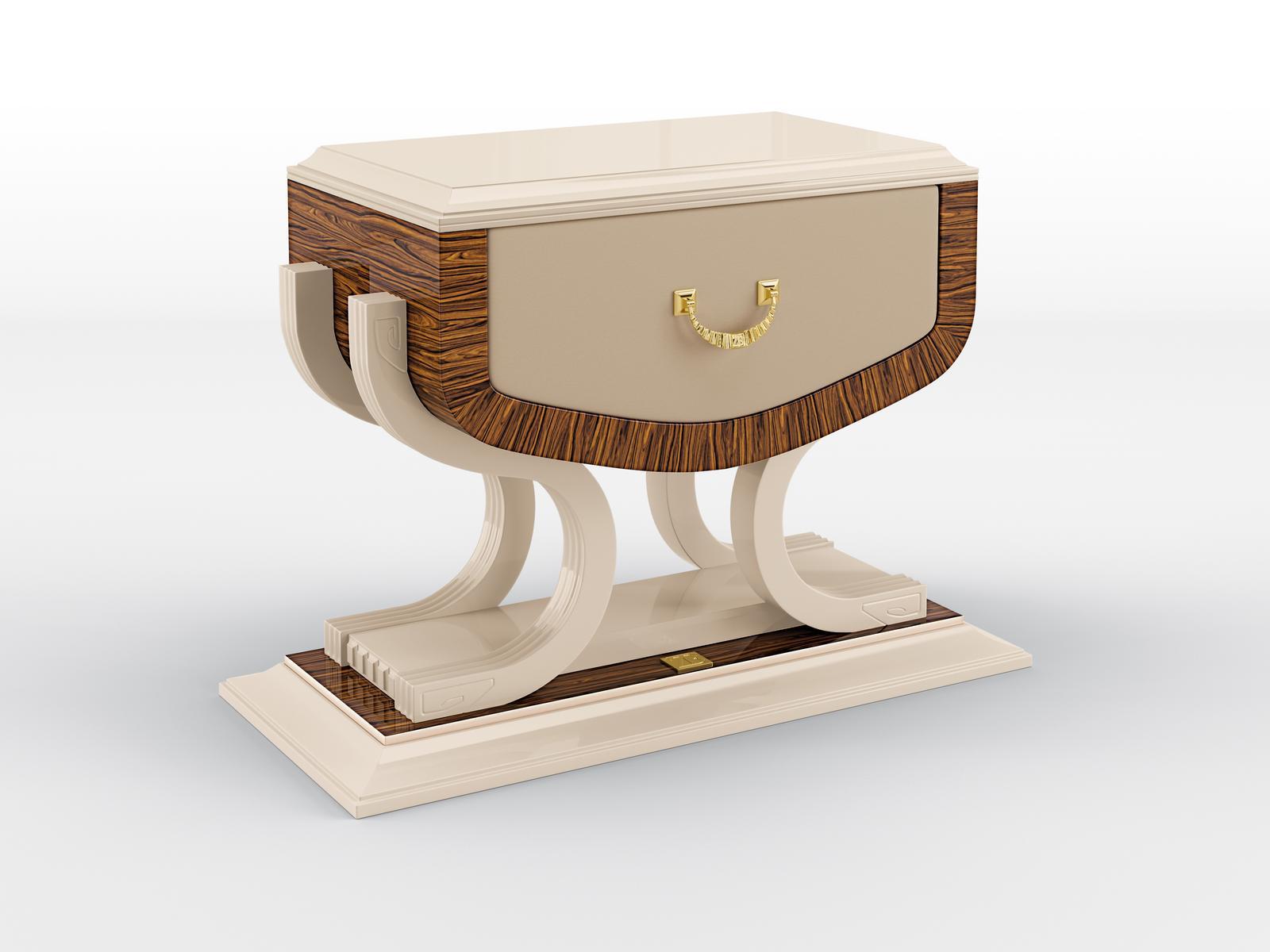 Bedside table in solid wood and rosewood with drawer | Hermes by Bruno Zampa