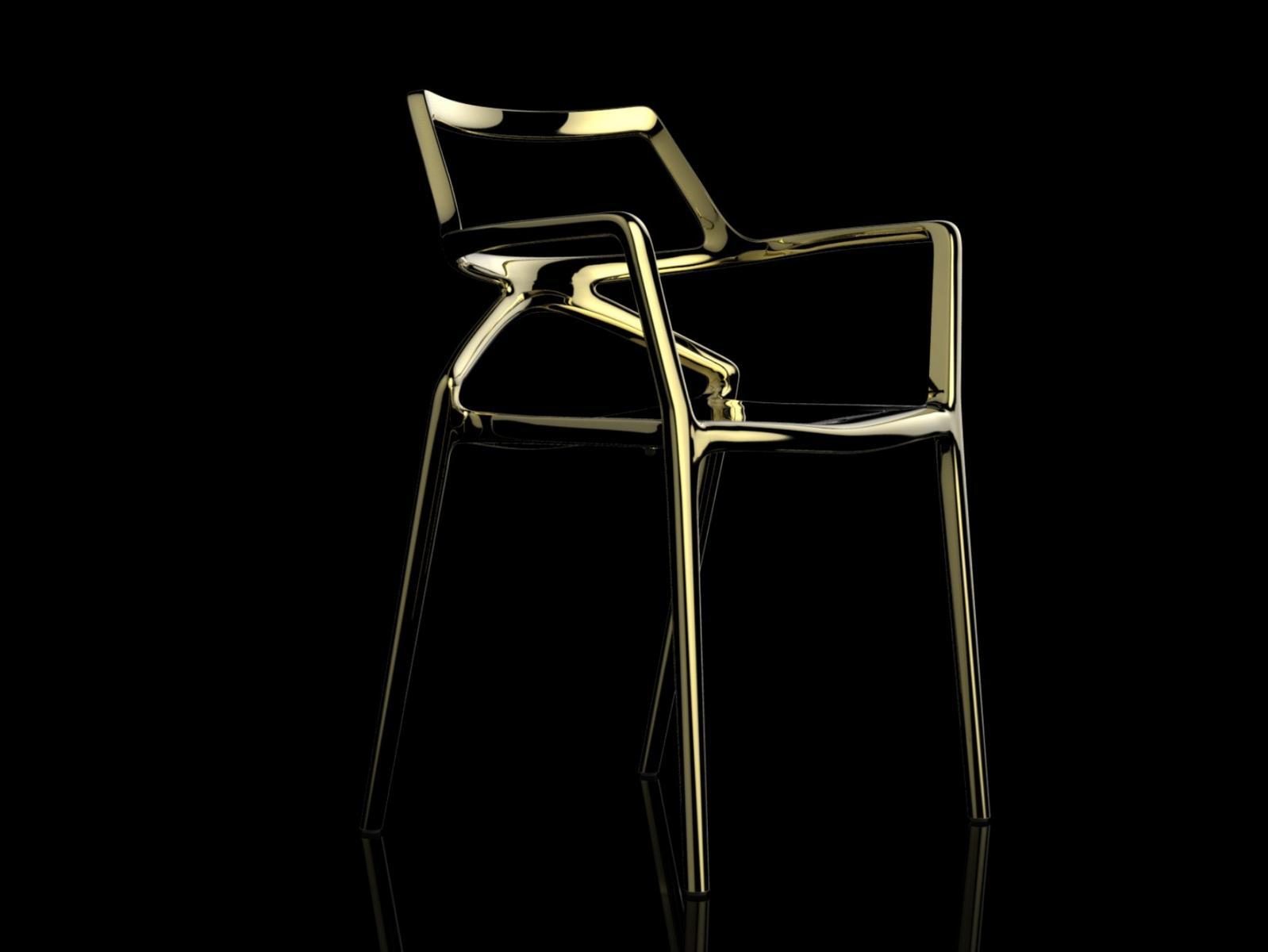 Polypropylene garden chair with armrests | Delta Premium by Vondom