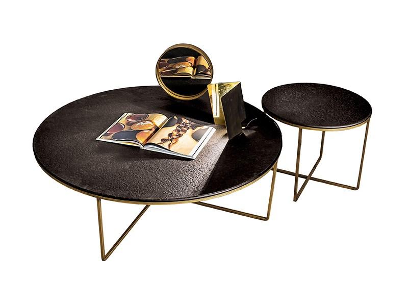 Round glass coffee table | Piktor by Sovet