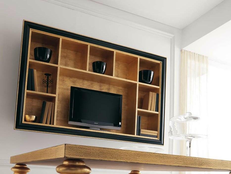 Wooden TV cabinet with shelves | Zoe by Corte Zari