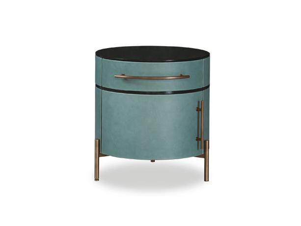 Leather coffee table / bedside table | Plissé by Baxter