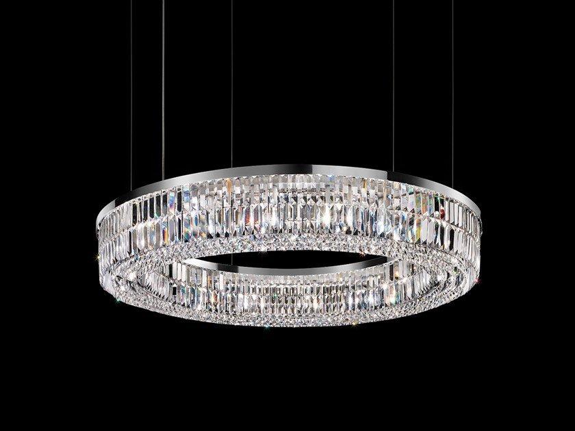Incandescent metal pendant lamp with crystals | Impero & Deco Ve 760 S Rd by Masiero