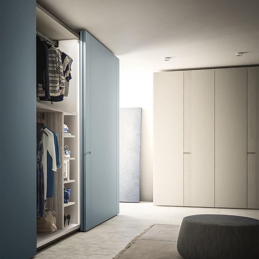 Modular veneer wardrobe with coplanar doors | Strip by ALF Dafre