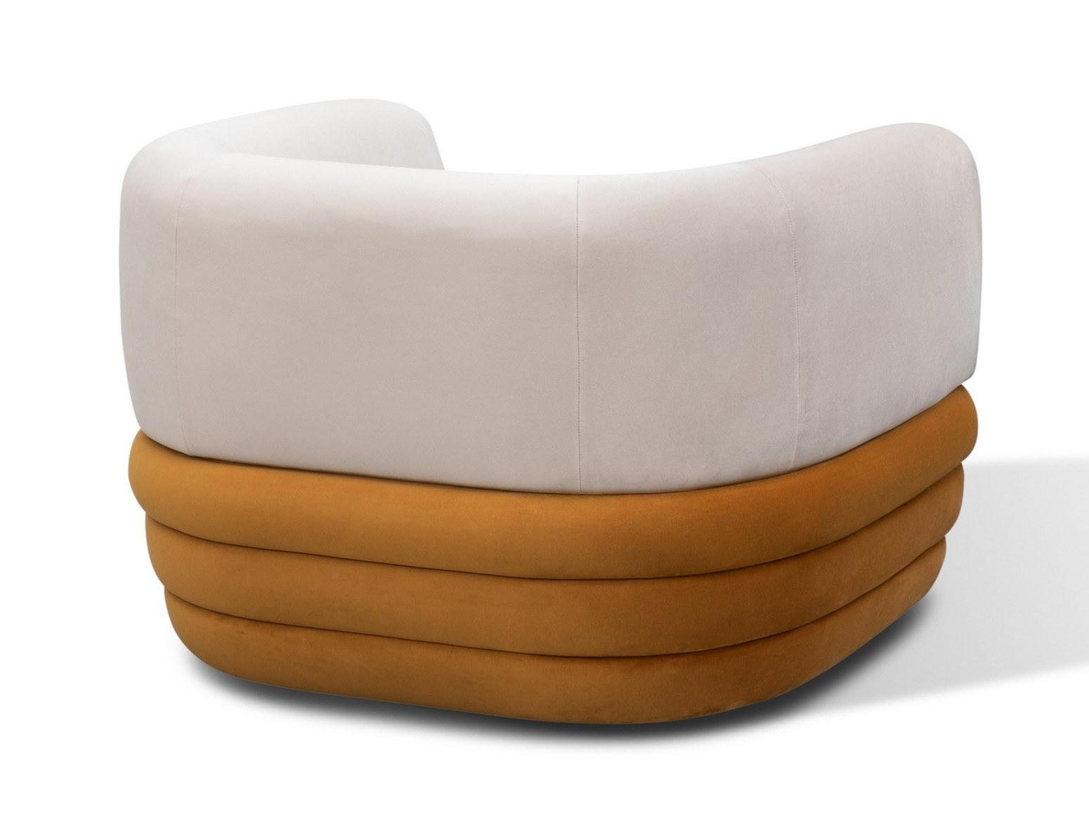 Velvet armchair with armrests | Splendor Light by Carpanese home