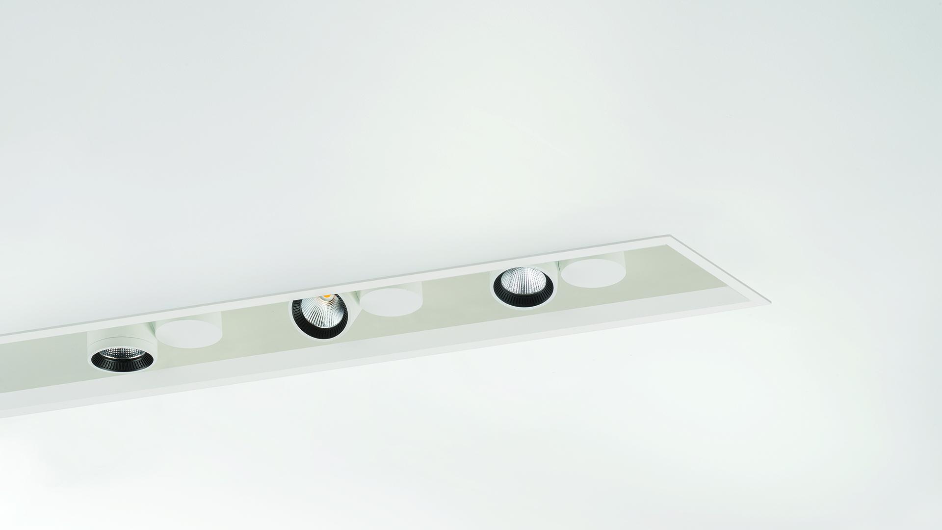 Ceiling mounted aluminium linear lighting profile for LED modules | Io Recessed Profile by Arkoslight