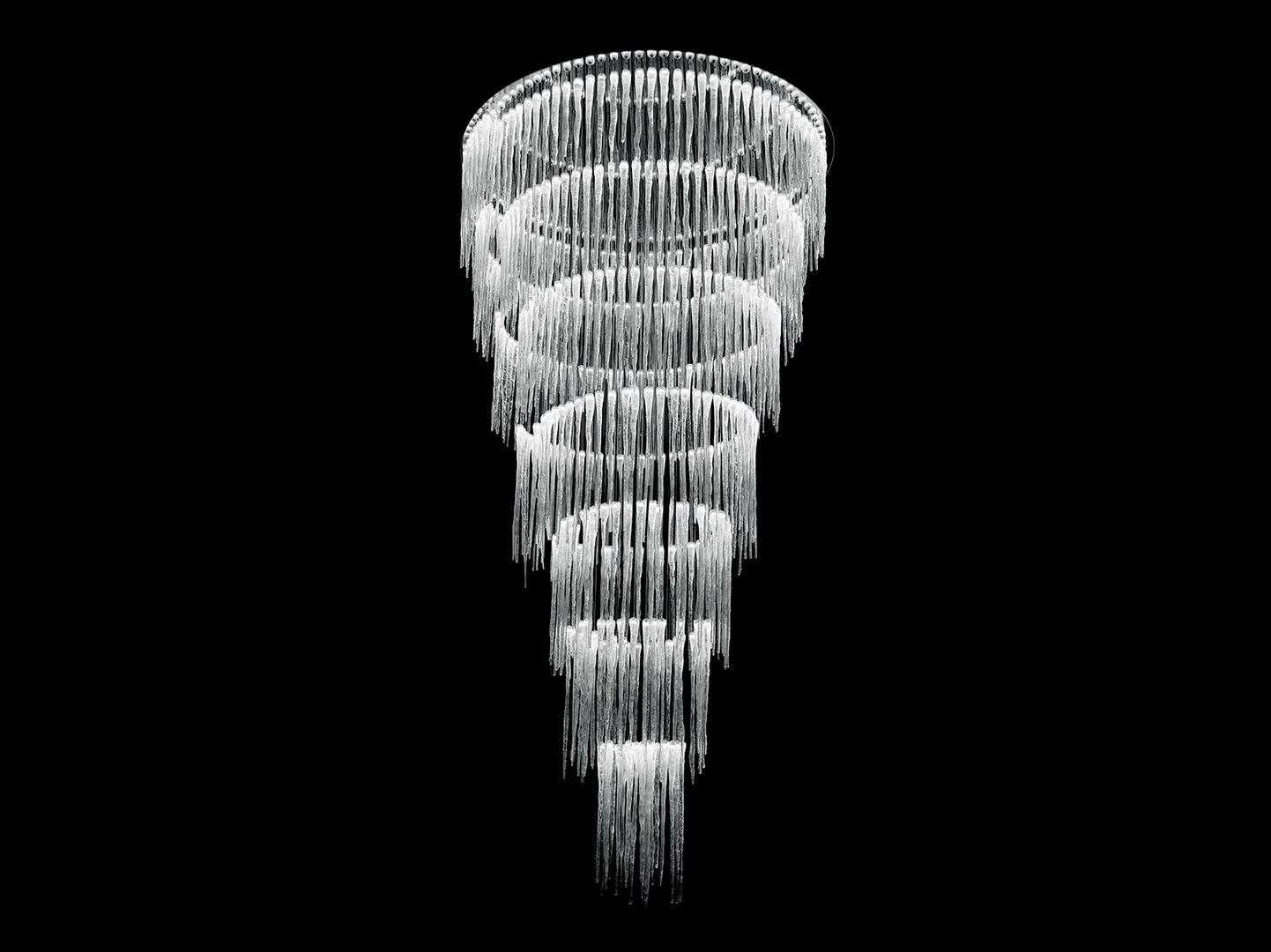 LED Murano glass pendant lamp | Ice by Reflex