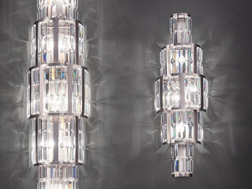 Incandescent metal wall light with crystals | Impero & Deco Ve 764 A4p/ A9g by Masiero