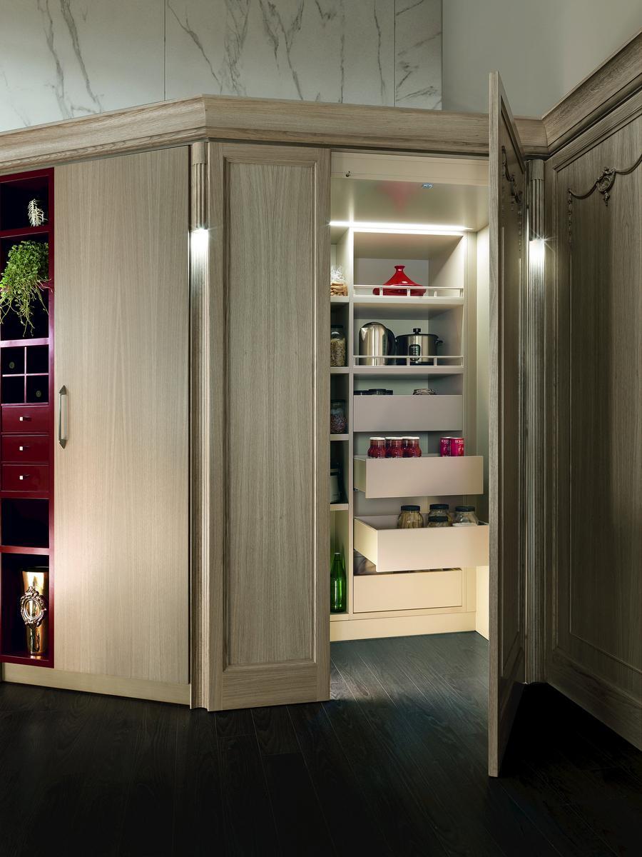 Custom oak kitchen with handles Martini interiors Aria