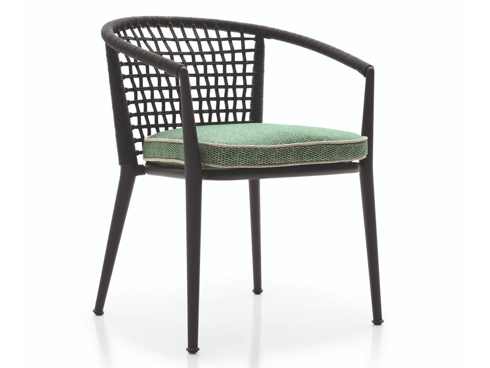 Stackable garden chair with armrests | Erica '19 by B&B Italia