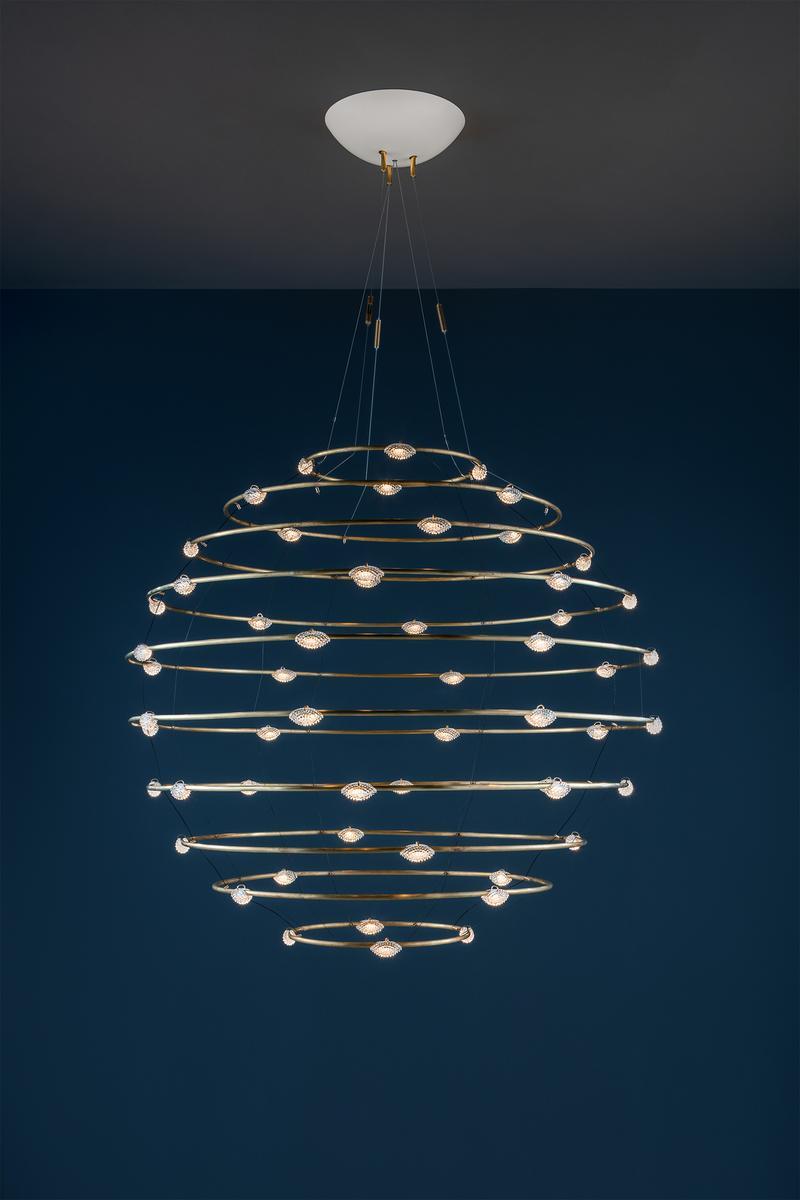 LED brass pendant lamp | 56 Petits Bijoux by Catellani & Smith