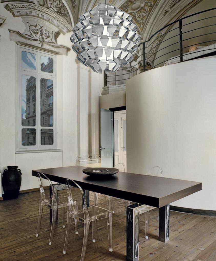Metal pendant lamp | Agave by Panzeri