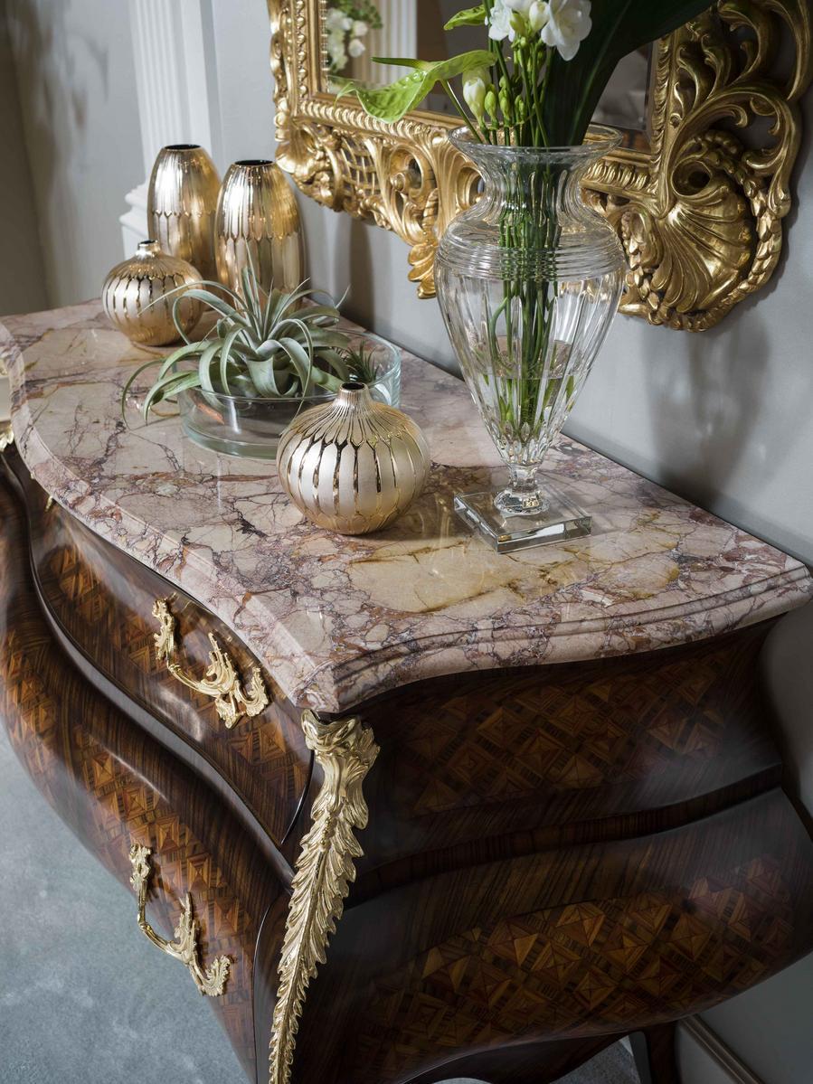 5836 Rectangular wooden console table with drawers